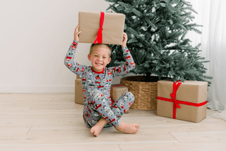 Bamboo Long Sleeve Pajama Set - Moonlight Christmas Cars and Trucks