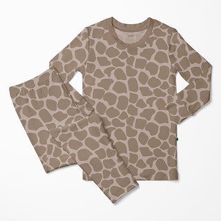 Bamboo Long Sleeve Pajama Set - Mushroom Giraffe Print