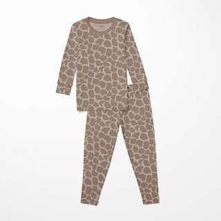 Bamboo Long Sleeve Pajama Set - Mushroom Giraffe Print