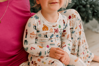 Bamboo Long Sleeve Pajama Set - Natural Christmas Story