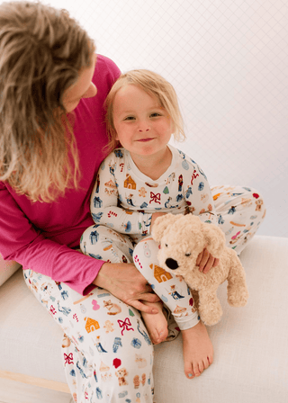 Bamboo Long Sleeve Pajama Set - Natural Christmas Story