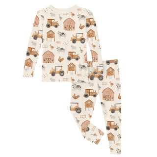 Bamboo Long Sleeve Pajama Set - Natural Farm LifeKicKee PantsSize: 2T