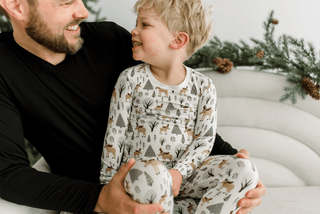Bamboo Long Sleeve Pajama Set - Natural Forest Moose