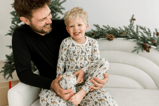 Bamboo Long Sleeve Pajama Set - Natural Forest Moose
