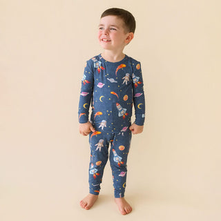 Bamboo Long Sleeve Pajama Set - Odyssey (Space) Posh Peanut Size: 3T-4T
