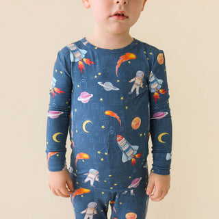 Bamboo Long Sleeve Pajama Set - Odyssey (Space) Posh Peanut Size: 3T-4T