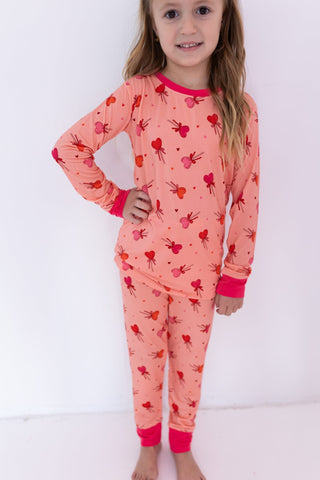Bamboo Long Sleeve Pajama Set - Pink Sugar Rush In My Jammers Size: 3T