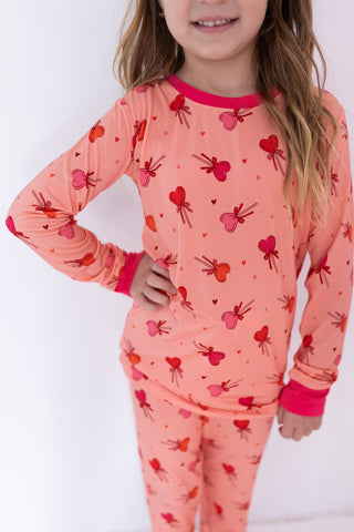 Bamboo Long Sleeve Pajama Set - Pink Sugar Rush In My Jammers Size: 3T