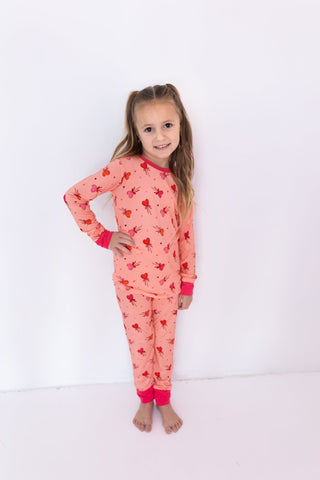 Bamboo Long Sleeve Pajama Set - Pink Sugar Rush In My Jammers Size: 3T
