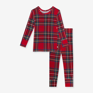 Bamboo Long Sleeve Pajama Set - Red Tartan Plaid