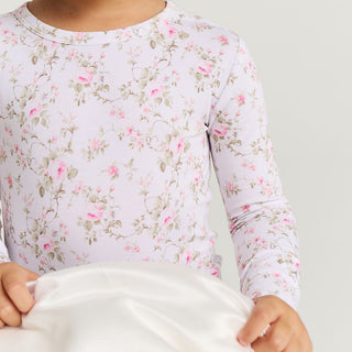 Bamboo Long Sleeve Pajama Set - Riley (Floral) Posh Peanut Size: 3T-4T