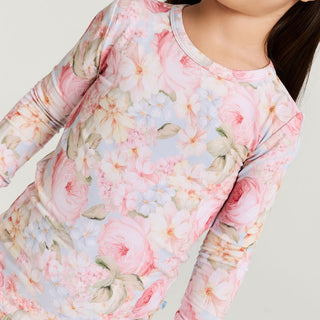 Bamboo Long Sleeve Pajama Set - Rose Dreams (Floral) Posh Peanut Size: 3T-4T
