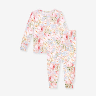 Bamboo Long Sleeve Pajama Set - Rose Dreams (Floral) Posh Peanut Size: 3T-4T