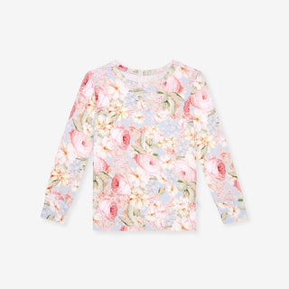 Bamboo Long Sleeve Pajama Set - Rose Dreams (Floral) Posh Peanut Size: 3T-4T