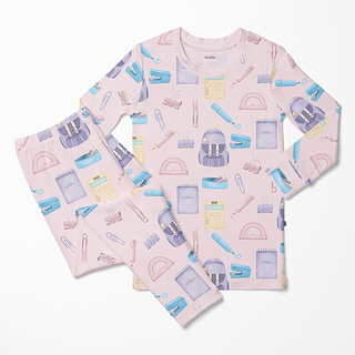 Bamboo Long Sleeve Pajama Set - Shrinking Violet School Girl