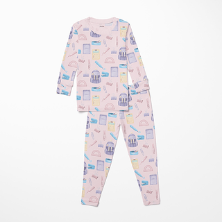 Bamboo Long Sleeve Pajama Set - Shrinking Violet School Girl