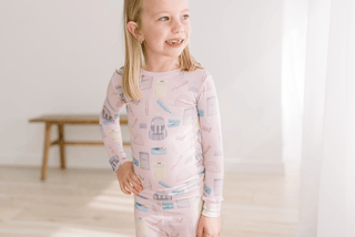 Bamboo Long Sleeve Pajama Set - Shrinking Violet School Girl