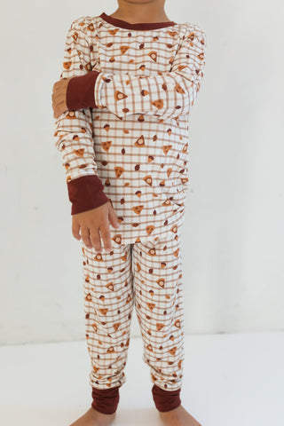 Bamboo Long Sleeve Pajama Set - Spiced Pie In My Jammers Size: 3T