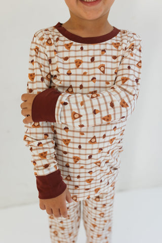 Bamboo Long Sleeve Pajama Set - Spiced Pie In My Jammers Size: 3T