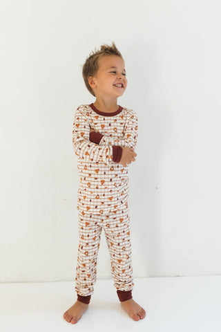 Bamboo Long Sleeve Pajama Set - Spiced Pie In My Jammers Size: 3T