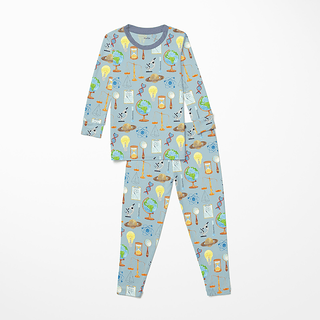 Bamboo Long Sleeve Pajama Set - Spring Sky Science