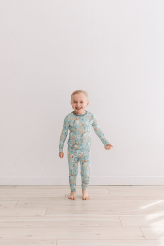 Bamboo Long Sleeve Pajama Set - Spring Sky Science