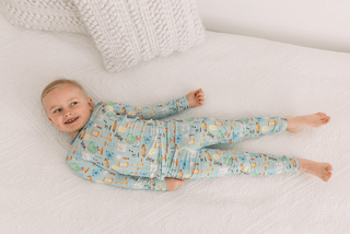 Bamboo Long Sleeve Pajama Set - Spring Sky Science