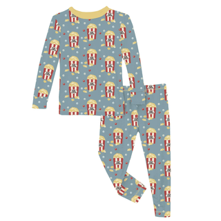 Bamboo Long Sleeve Pajama Set - Stormy Sea Movie Night KicKee Pants Size: 3T