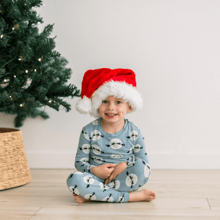 Bamboo Long Sleeve Pajama Set - Stormy Sea Santa's Sleigh KicKee Pants Size: 2T