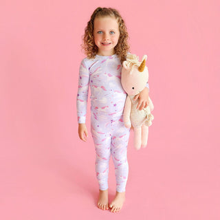Bamboo Long Sleeve Pajama Set - Thea (Unicorns) Posh Peanut Size: 3T-4T