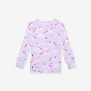 Bamboo Long Sleeve Pajama Set - Thea (Unicorns) Posh Peanut Size: 3T-4T
