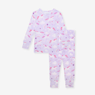 Bamboo Long Sleeve Pajama Set - Thea (Unicorns) Posh Peanut Size: 3T-4T