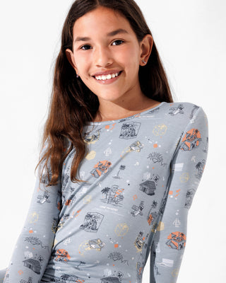 Bamboo Long Sleeve Pajama Set - Minecraft Time to Mine Bellabu Bear Size: 18-24 Months