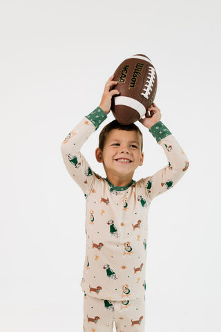Bamboo Long Sleeve Pajama Set - Varsity Pups