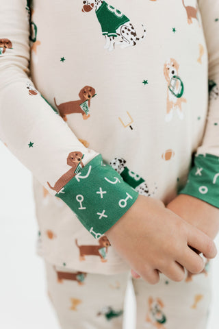 Bamboo Long Sleeve Pajama Set - Varsity Pups
