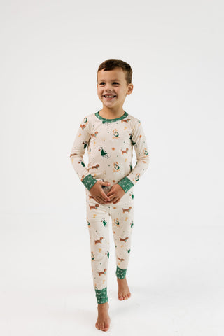 Bamboo Long Sleeve Pajama Set - Varsity Pups