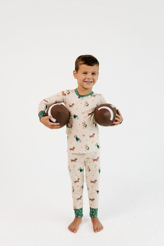 Bamboo Long Sleeve Pajama Set - Varsity Pups