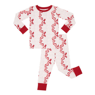 Bamboo Long Sleeve Pajama Set - Wrapped in Bows
