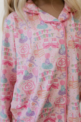 Bamboo Long Sleeve Ruffle Flare Set - Birthday Girl