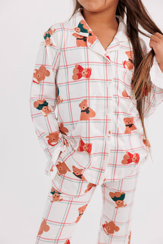 Bamboo Long Sleeve Ruffle Flare Set - Cozy Christmas Bears