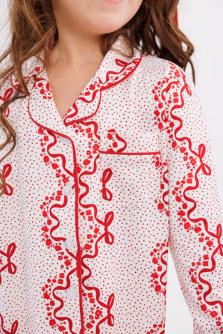 Bamboo Long Sleeve Ruffle Flare Set - Wrapped in Bows