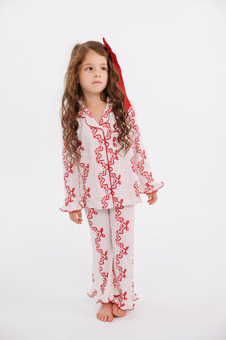 Bamboo Long Sleeve Ruffle Flare Set - Wrapped in Bows