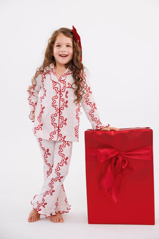 Bamboo Long Sleeve Ruffle Flare Set - Wrapped in Bows