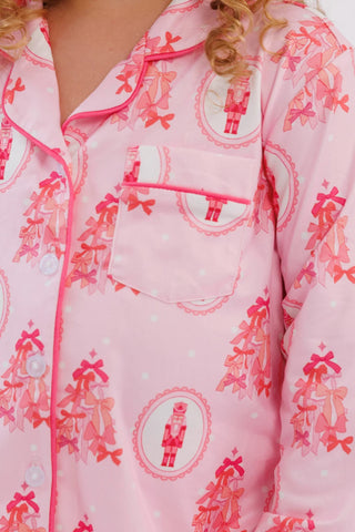 Bamboo Long Sleeve Ruffle Flare Set - Wrapped in Bows In My Jammers