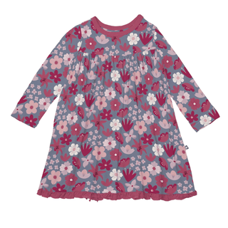 Bamboo Long Sleeve Swing Dress - Moonlight Picture Day Floral
