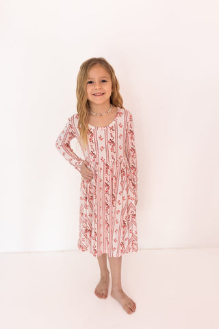 Bamboo Long Sleeve Twirl Dress - Vintage Love In My Jammers Size: 2T