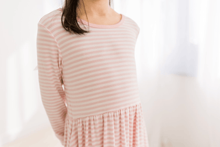 Bamboo Long Sleeve Twirl Dress with Pockets - Blossom Breeze Stripe