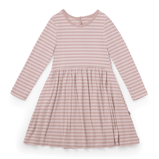 Bamboo Long Sleeve Twirl Dress with Pockets - Blossom Breeze Stripe