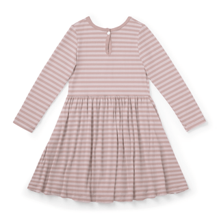 Bamboo Long Sleeve Twirl Dress with Pockets - Blossom Breeze Stripe