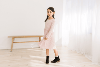 Bamboo Long Sleeve Twirl Dress with Pockets - Blossom Breeze Stripe